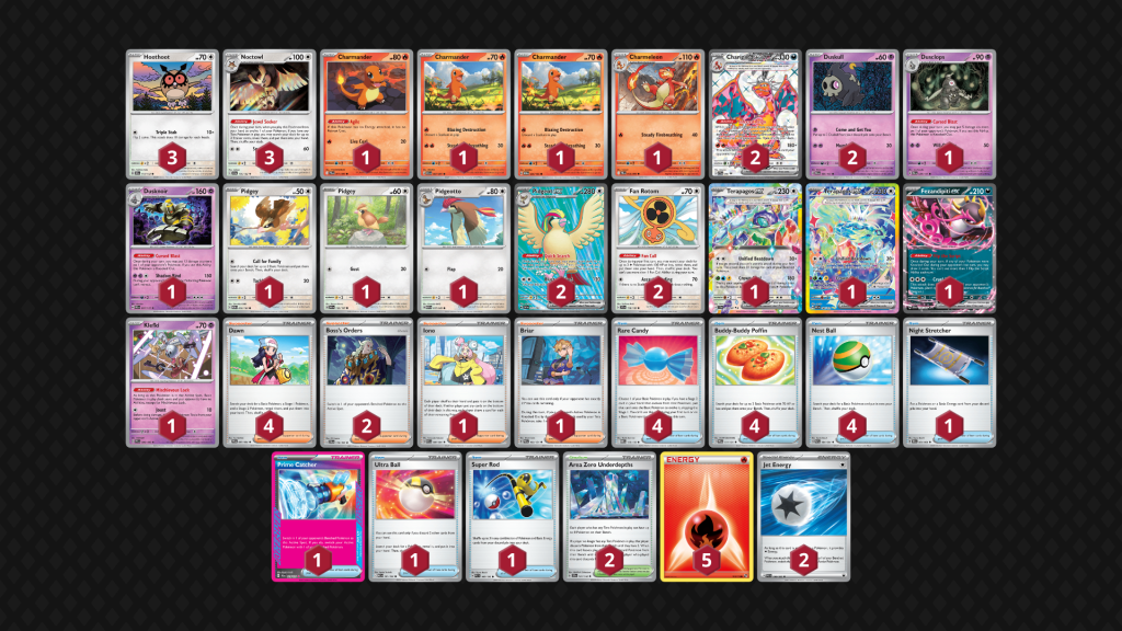 Bloom R.'s winning Charizard ex deck (with Dawn suite).